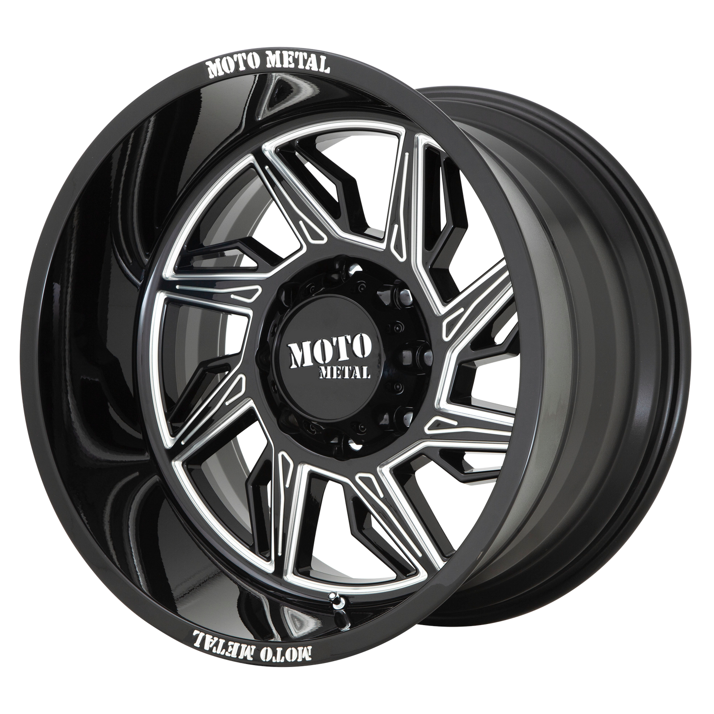 Moto Metal MO997 HURRICANE 20x10 -18 6x135/6X5.3 Gloss Black Milled - Right Directional