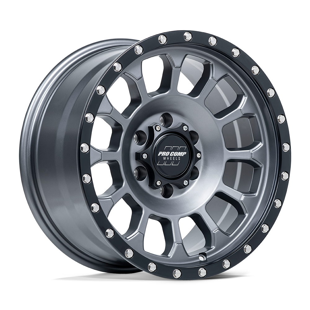 PRO COMP PA34 ROCKWELL 17X8 0 6X139.7 MATTE GRAPHITE WITH BLACK LIP