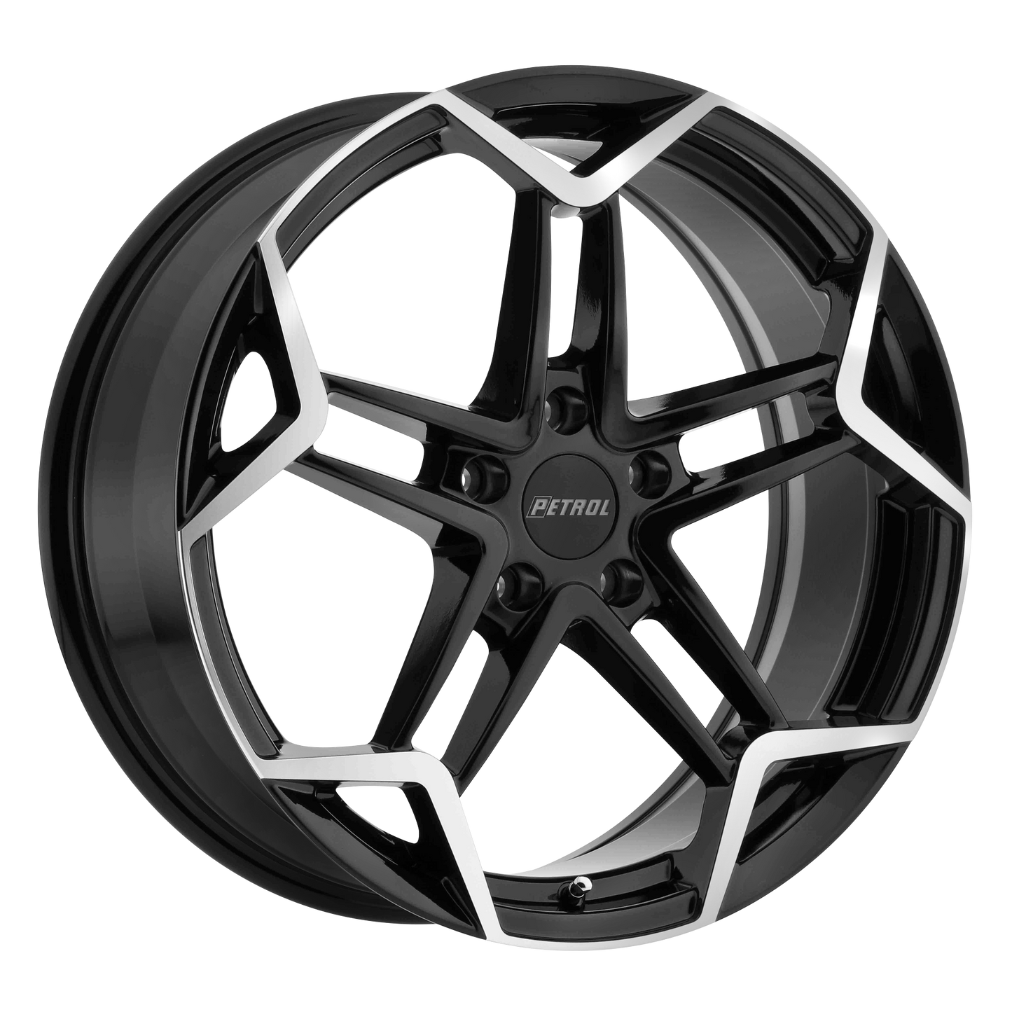 Petrol P1A 18X8 35 5X120/5X4.72 GLOSS BLACK W/ MACHINED CUT FACE