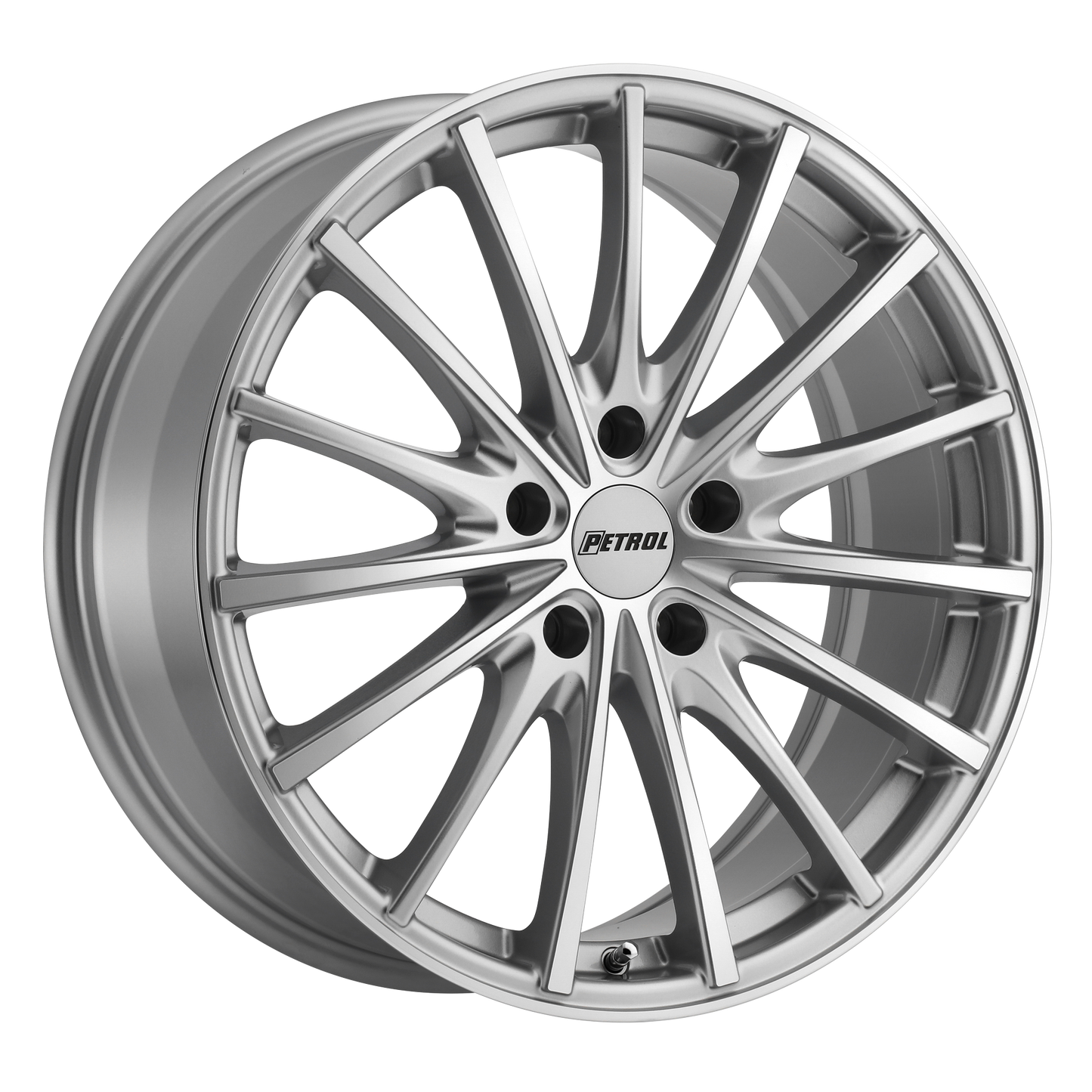 Petrol P3A 18X8 35 5X100/5X100 SILVER W/ MACHINED CUT FACE