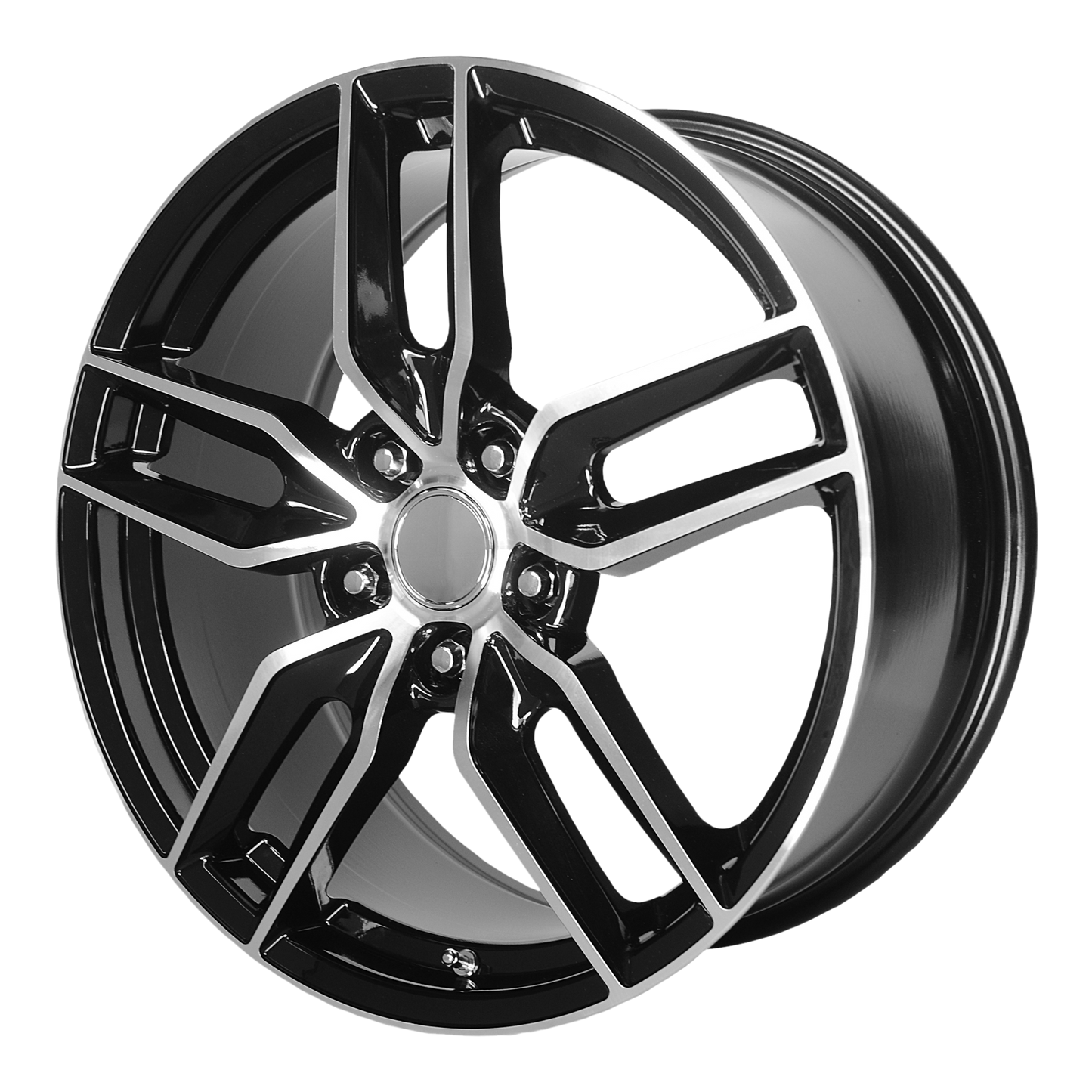 PERFORMANCE REPLICAS PR160 19X10 78 5X120.65/5X4.75 Gloss Black with Machined Spokes