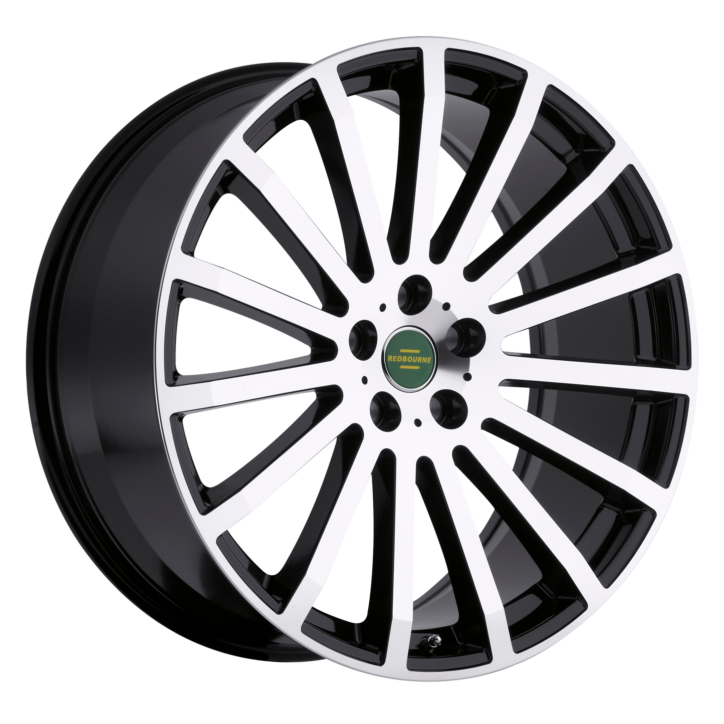 RedBourne DOMINUS 20X9.5 32 5X120/5X4.72 GLOSS BLACK W/ MIRROR CUT FACE