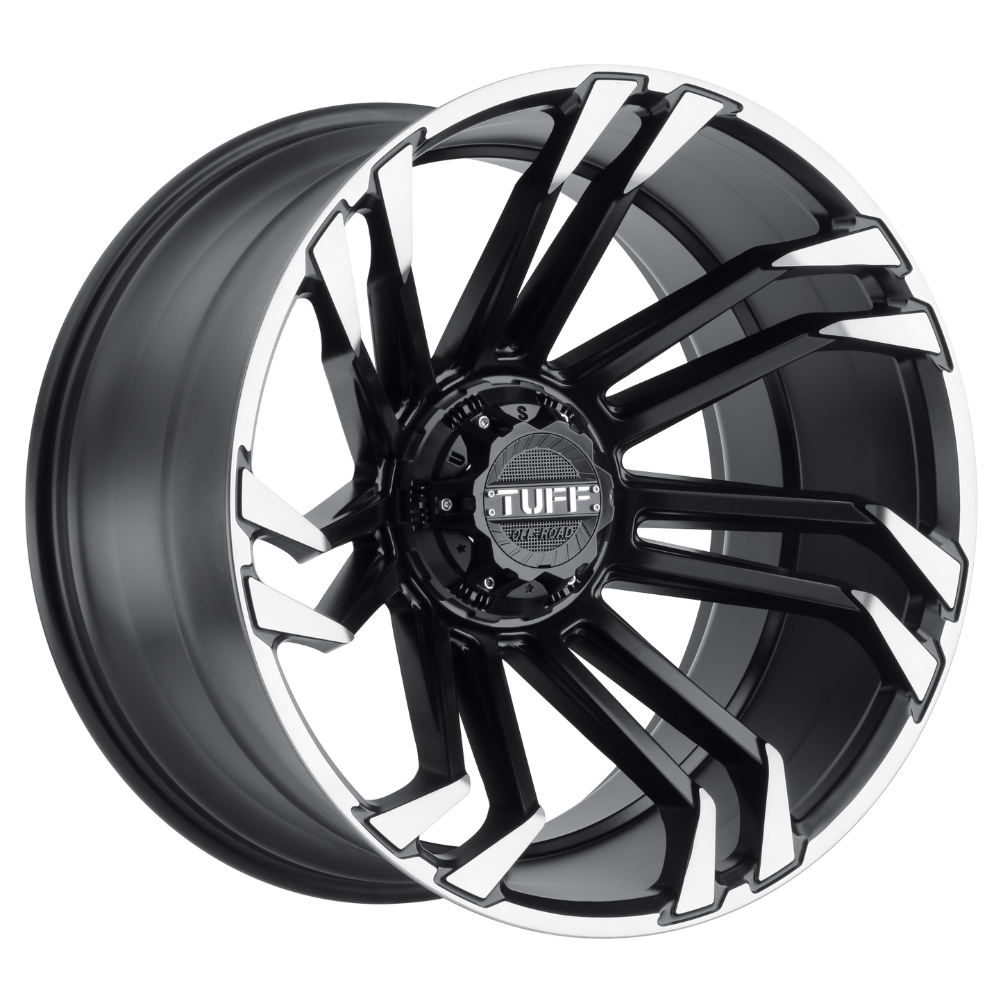 Tuff T21 20X10 -19 5X127/5X139.7/5X5.0/5.5 MATTE BLACK W/ MACHINED FLANGE