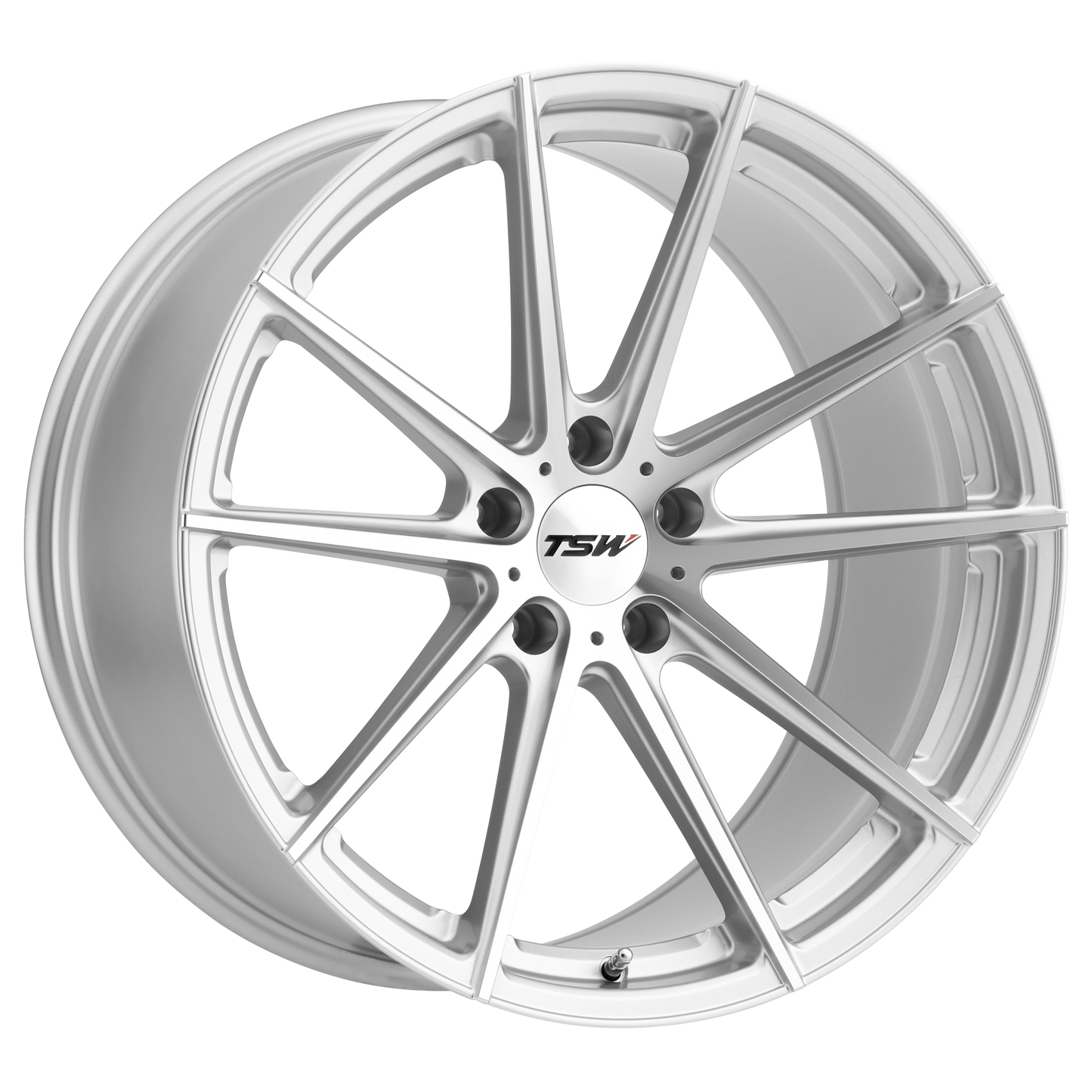 TSW BATHURST 20X9 20 5X114.3/5X4.5 SILVER W/ MIRROR CUT FACE
