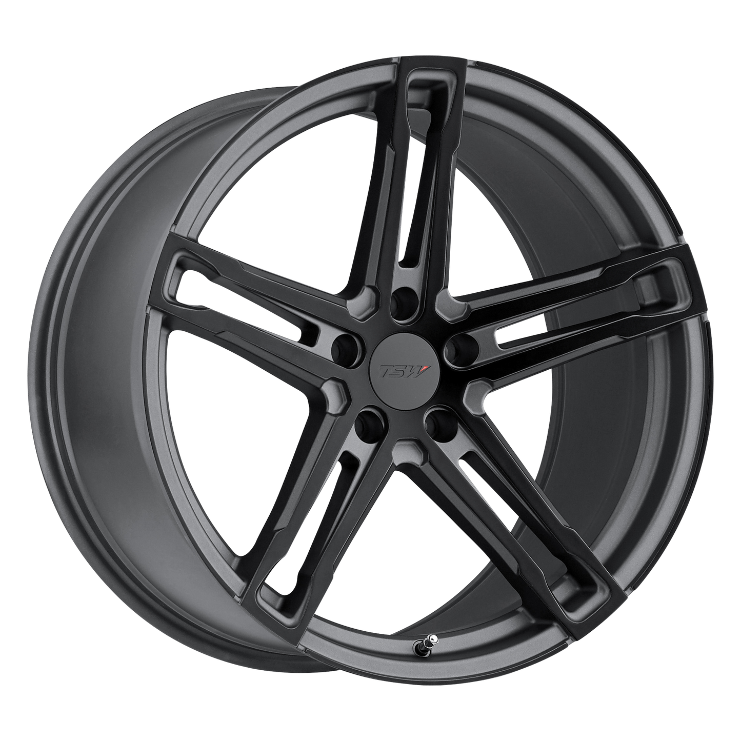 TSW MECHANICA 18X8 40 5X108/5X4.25 MATTE GUNMETAL W/ MATTE BLACK FACE