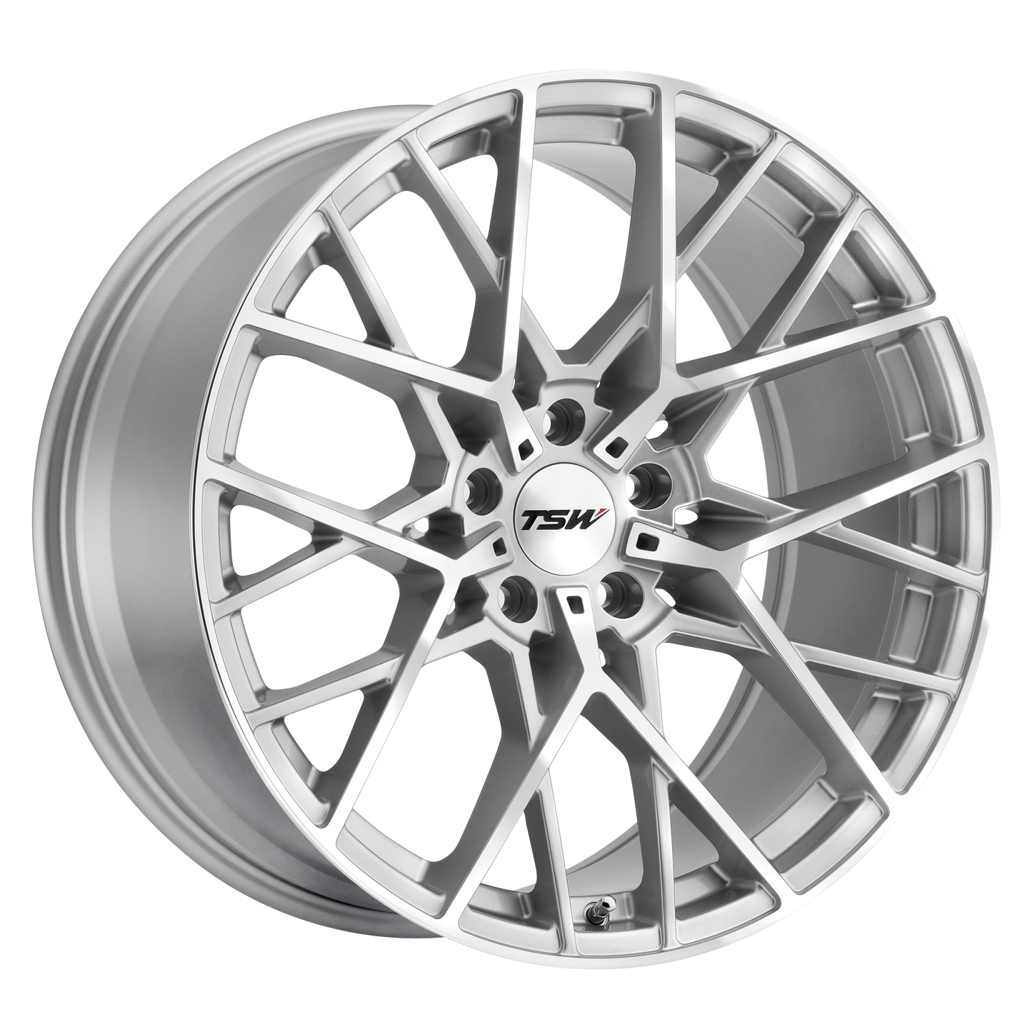 TSW SEBRING 20X10 40 5X112/5X112 SILVER W/ MIRROR CUT FACE