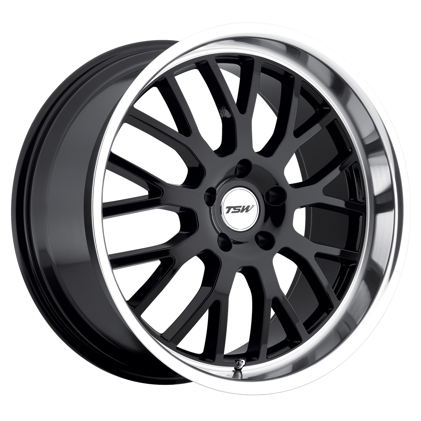 TSW TREMBLANT 17X8 35 5X120/5X4.72 GLOSS BLACK W/ MIRROR CUT LIP