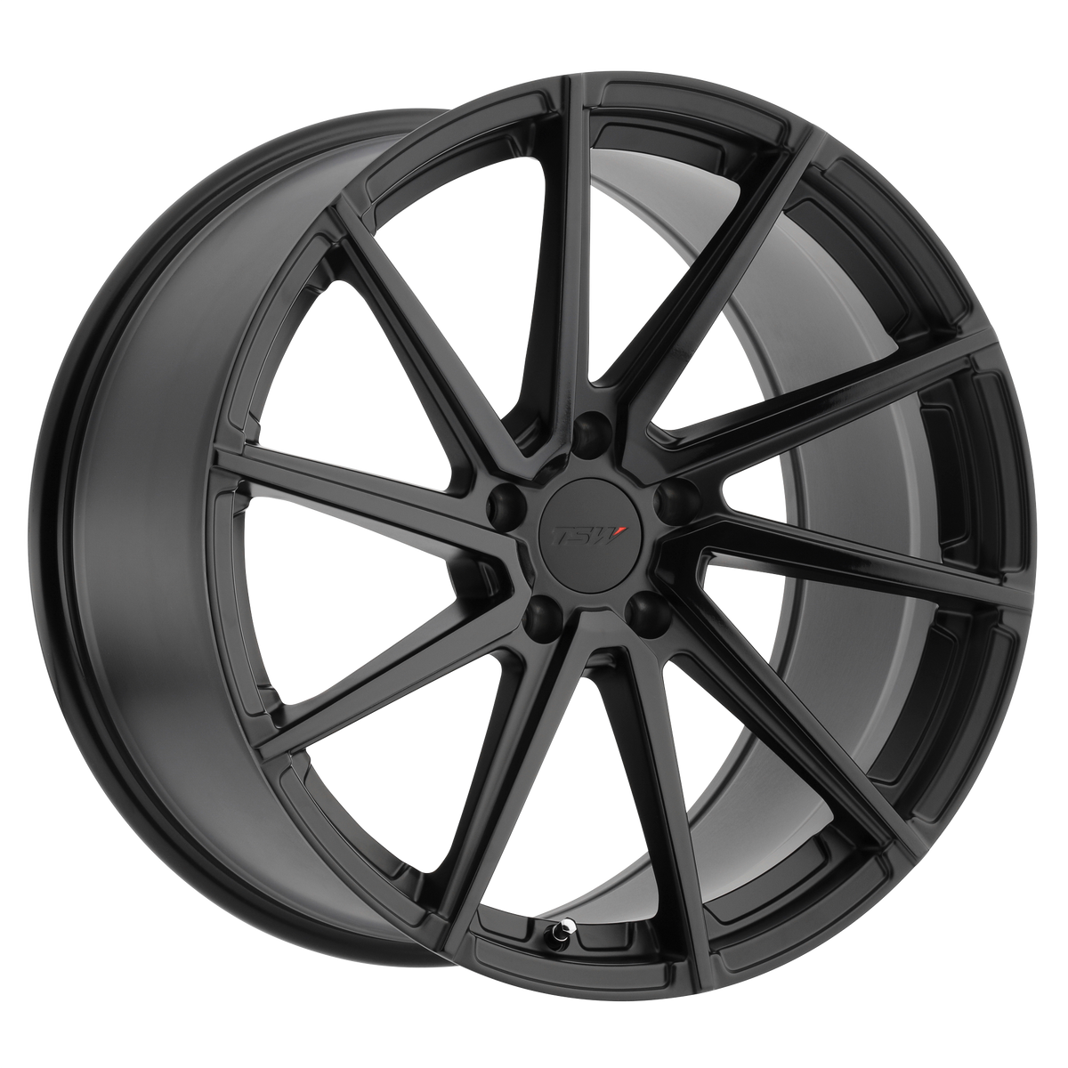 TSW WATKINS 20X10 25 5X112 DOUBLE BLACK - MATTE BLACK W/ GLOSS BLACK FACE
