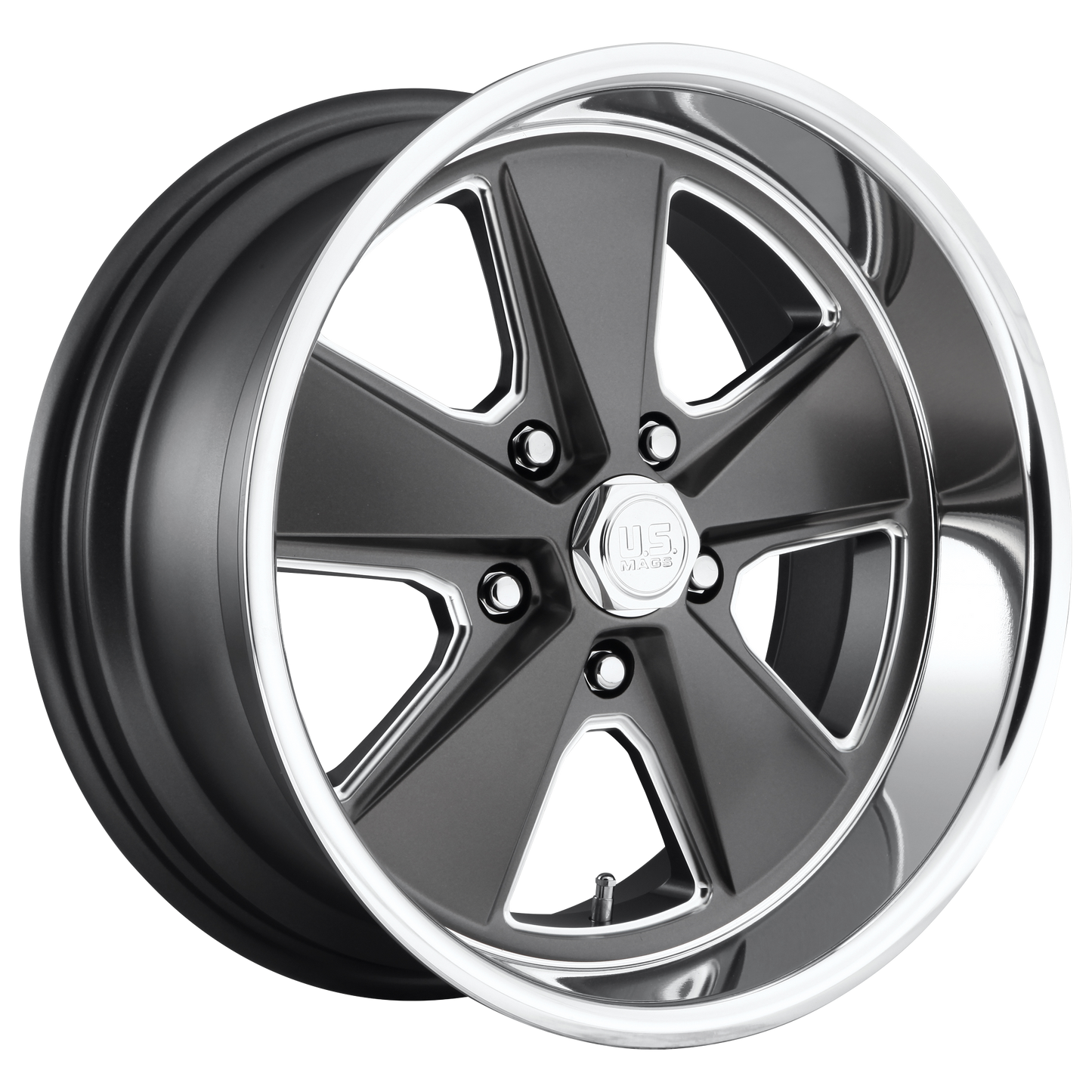 US Mag 1PC U120 ROADSTER 20x8 1 5x120.65/5x4.75 MATTE GUN METAL MACHINED