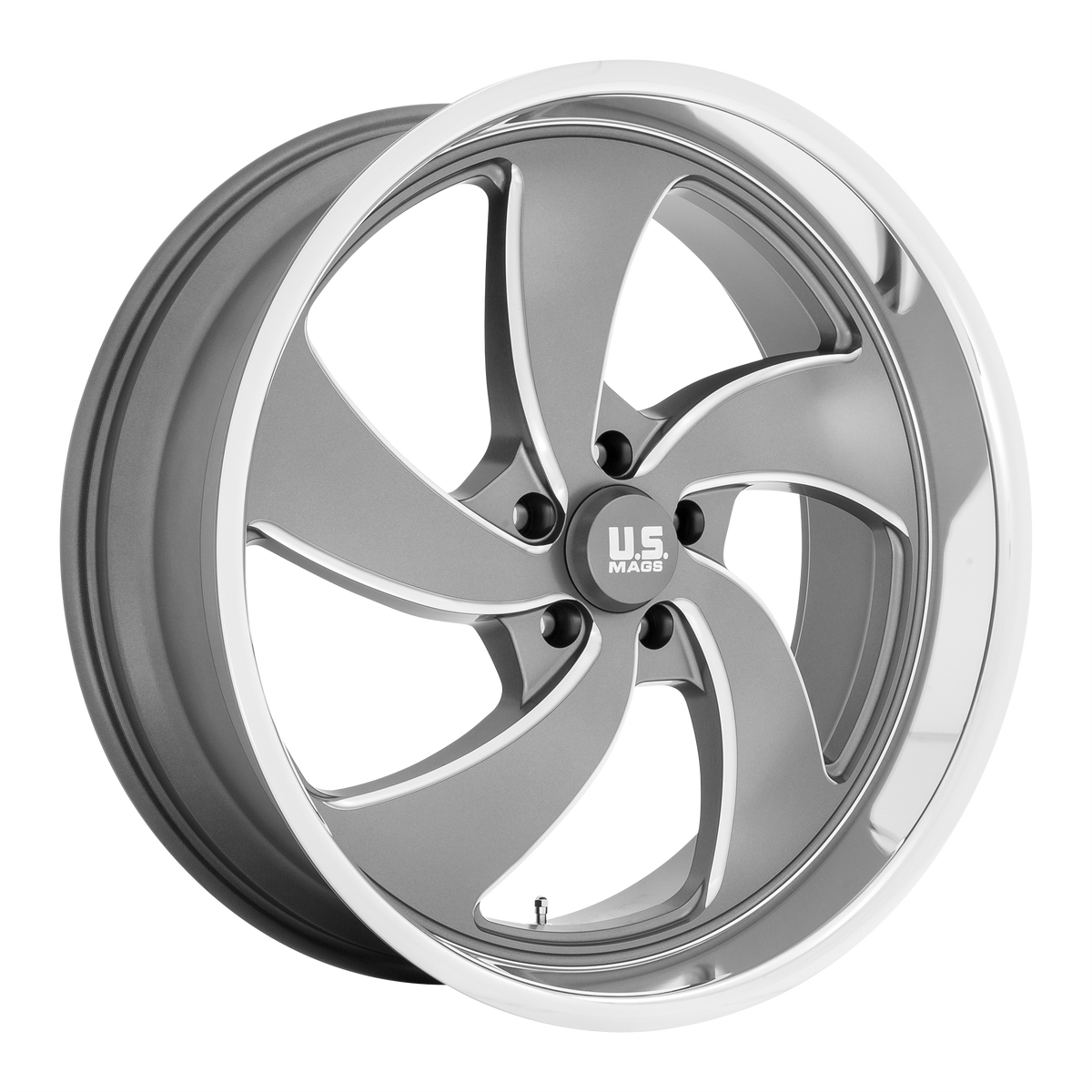 US Mag 1PC U133 DESPERADO 22X10.5 1 5X127 ANTHRACITE MILLED DIAMOND CUT MILLED