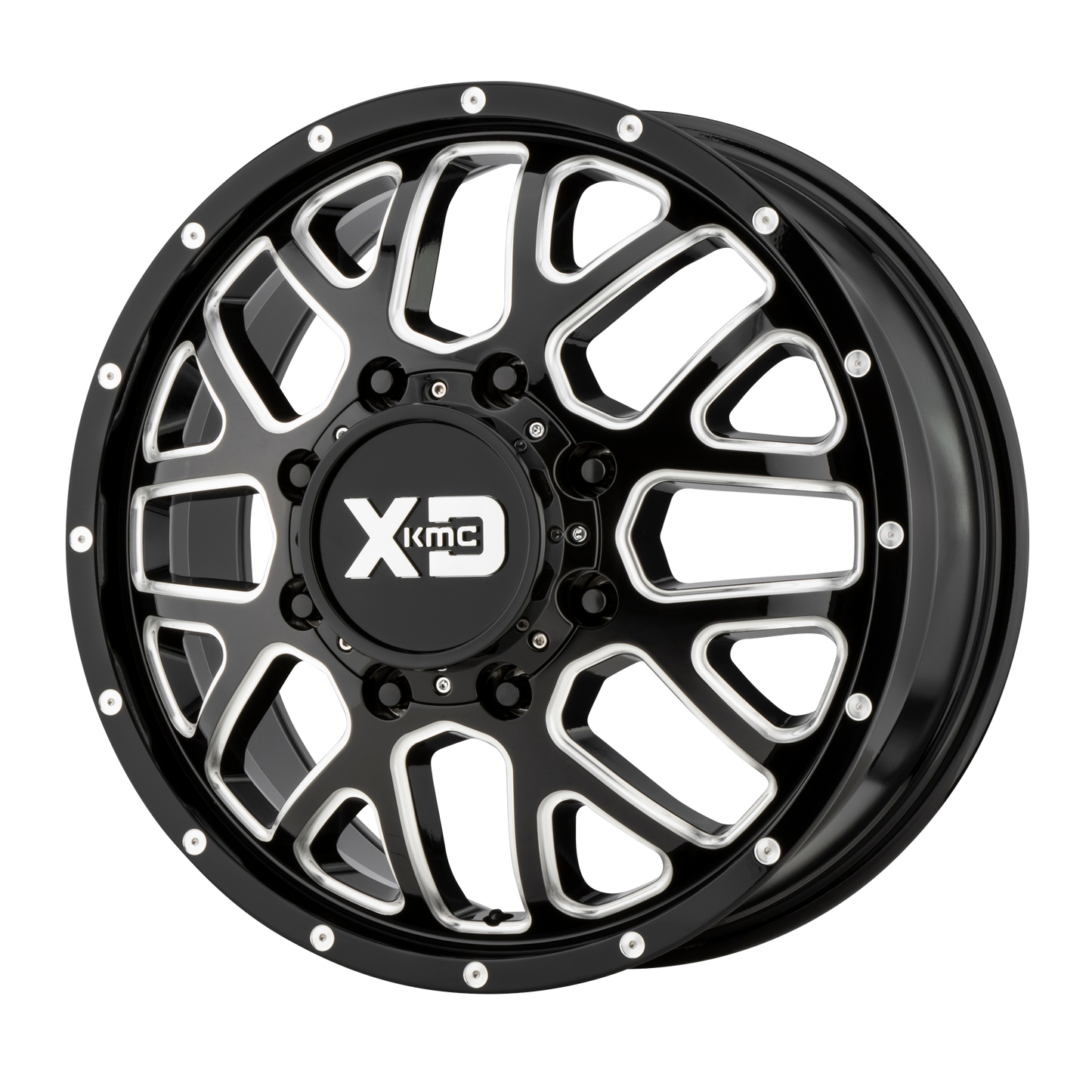 XD XD843 GRENADE DUALLY 20x8.25 127 8x210/8x8.3 Gloss Black Milled - Front