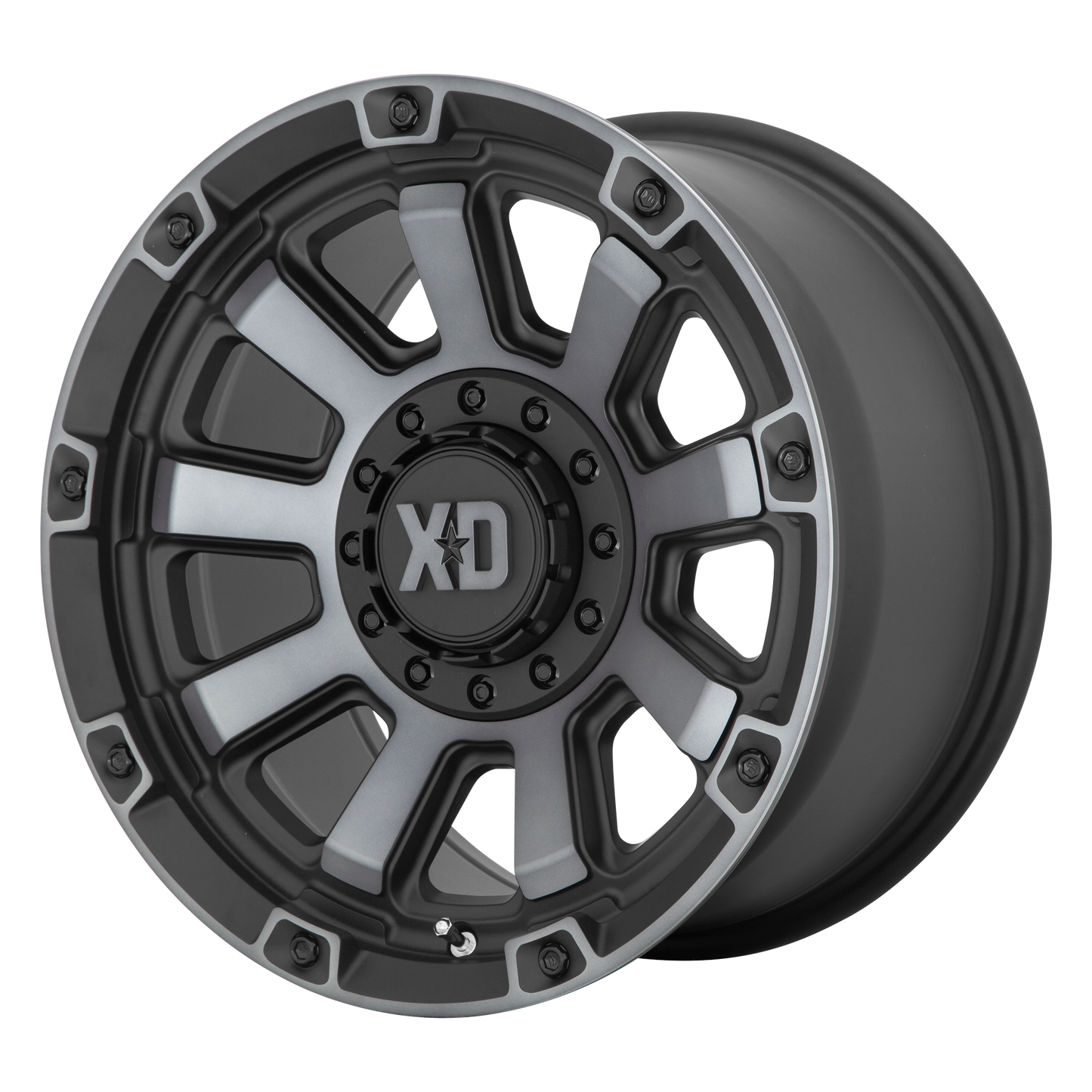 XD XD852 GAUNTLET 17X9 0 6X135/6X5.3/6X139.7/6X5.5 Satin Black With Gray Tint