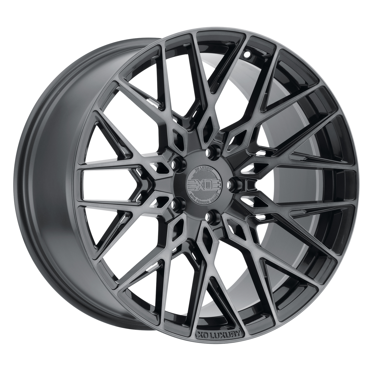 XO PHOENIX 20X9 20 5X112/5X112 GUNMETAL W/ BRUSHED GUNMETAL FACE
