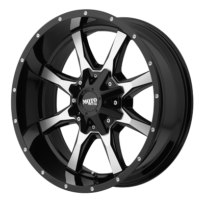 Moto Metal MO970 16X7 42 5X130/5X130 Gloss Black Machined Face