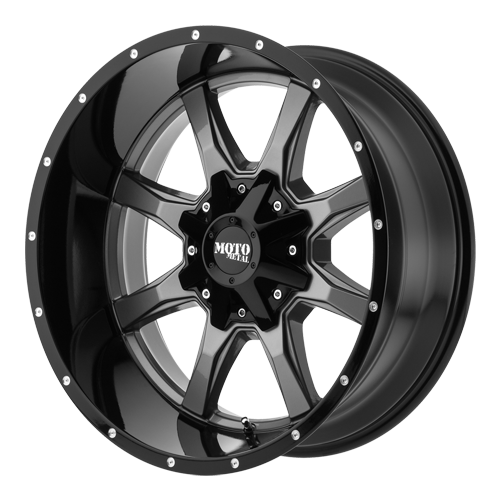 Moto Metal MO970 16X7 42 5X130/5X130 Gloss Gray Center Gloss Black Lip