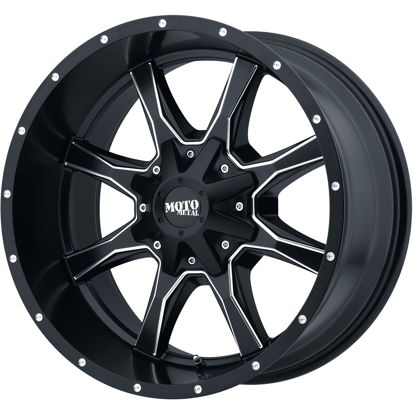Moto Metal MO970 20X12 -44 BLANK/BLANK Satin Black Milled