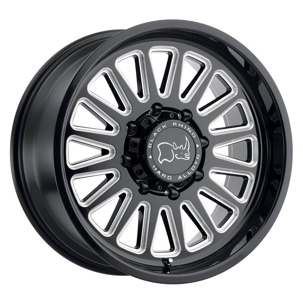BLACK RHINO OCALA 17X9.5 12 8X170/8X6.7 GLOSS BLACK W/ MILLED SPOKES