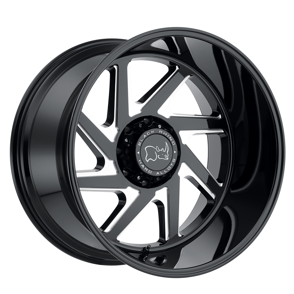 BLACK RHINO SWERVE 22X14 -76 8X180/8X7.1 GLOSS BLACK W/ DOUBLE MILLED SPOKES