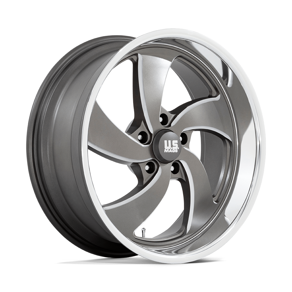 US MAG 1PC U133 DESPERADO 20X8 1 5X127 ANTHRACITE MILLED DIAMOND CUT MILLED