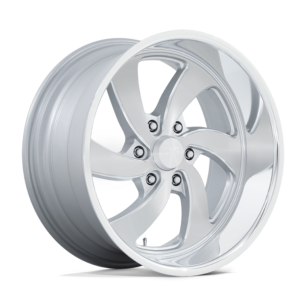 US MAG 1PC U134 DESPERADO 20X8 1 6X139.7 SILVER BRUSHED FACE MILLED DIAMOND CUT MILLED