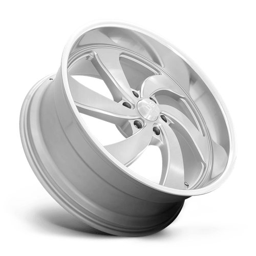 US MAG 1PC U134 DESPERADO 24X10 25 6X139.7 SILVER BRUSHED FACE MILLED DIAMOND CUT MILLED C-BORE 78.1