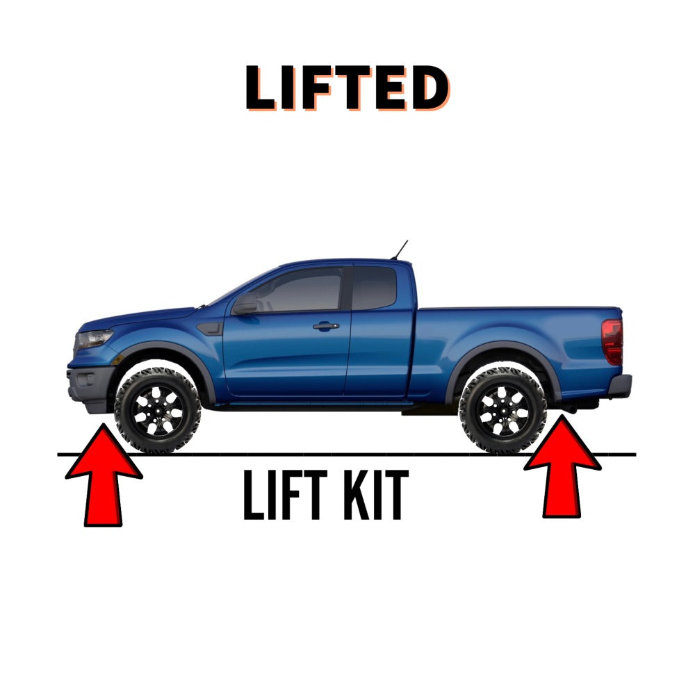 TOYOTA - TACOMA - TUNDRA - SEQUOIA - 4RUNNER - LAND CRUISER - LIFTED (REQUIRE LIFT KIT)