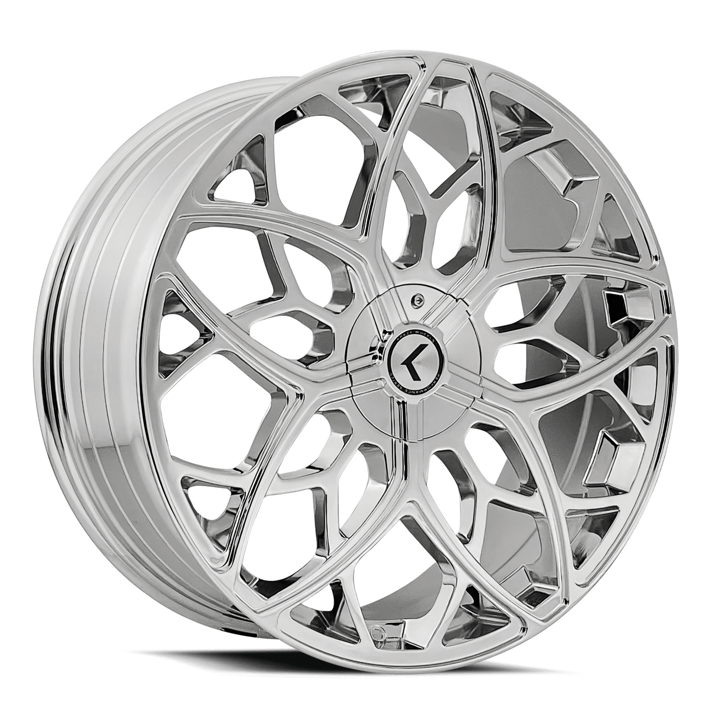 Kraze KR184 Ricochet - 20x8 38mm 5x115, 5x120 Chrome Wheel | KR184-2816C38