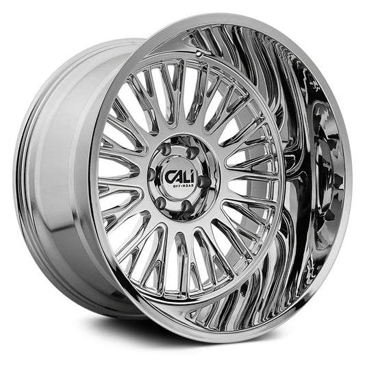 Cali Off-Road Vertex - 24x14 -76mm 8x165.1 (8x6.5) Chrome Wheel | 9116-24481C