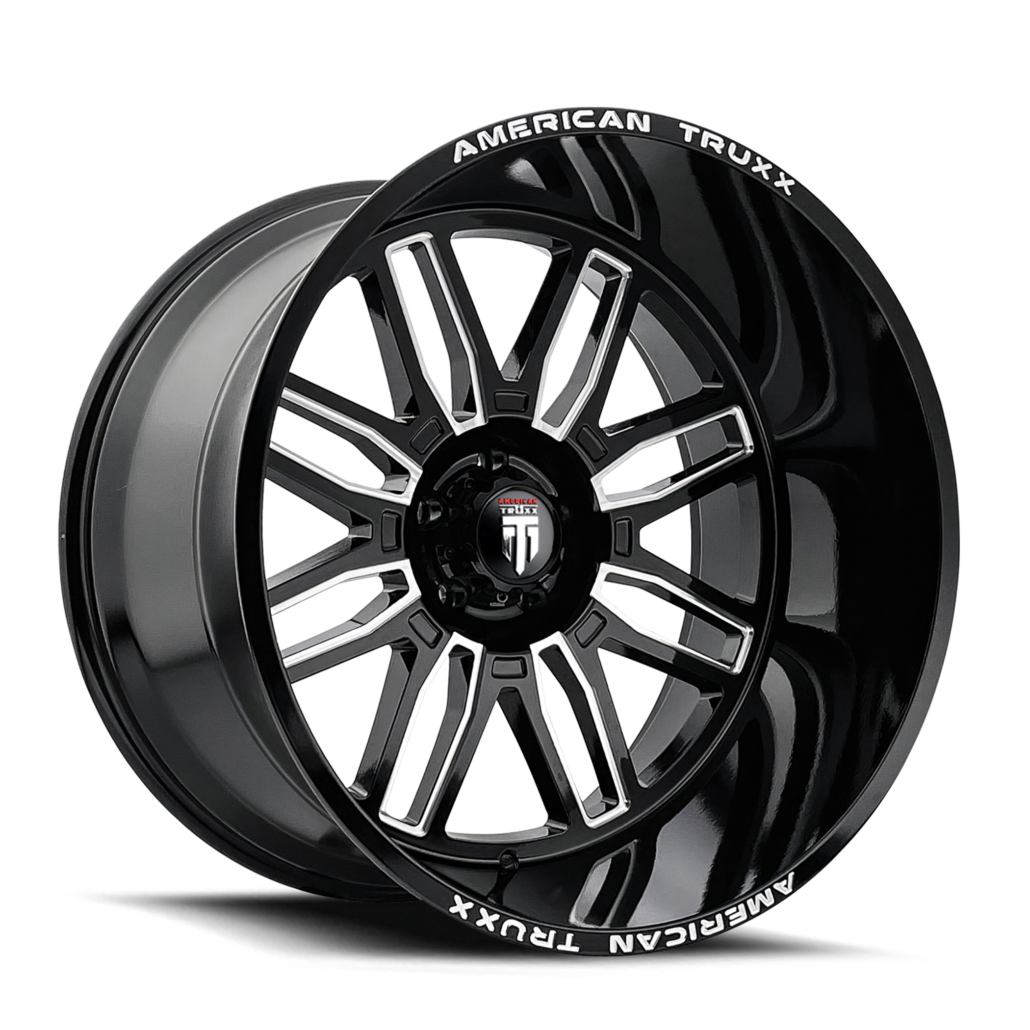 American Truxx AT1915 Restless - 22x12 -44mm 6x139.7 (6x5.5) Gloss Black Machined Wheel | AT1915-22283M