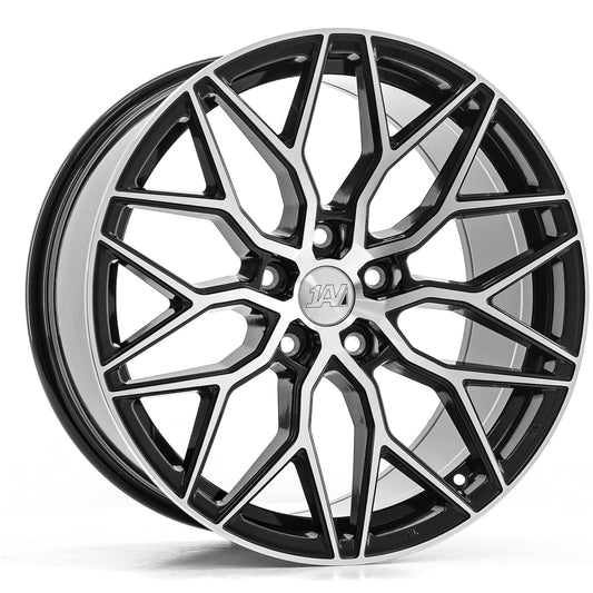 1AV ZX12 19x8.5 40 5x110 BLACK AND POLISHED FACE