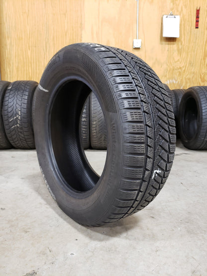 SET OF 2 225/55R16 Continental ContiWinterContact TS850P 99H XL - Used Tires