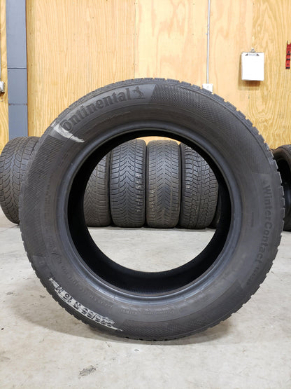 SET OF 2 225/55R16 Continental ContiWinterContact TS850P 99H XL - Used Tires