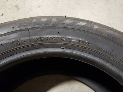 SINGLE 225/55R16 Bridgestone Blizzak LM-32 99H XL Extra Load - Used Tires
