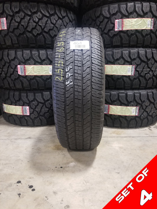 SET OF 4 255/65R17 Goodyear Wrangler Fortitude HT 110 T SL - Used Tires
