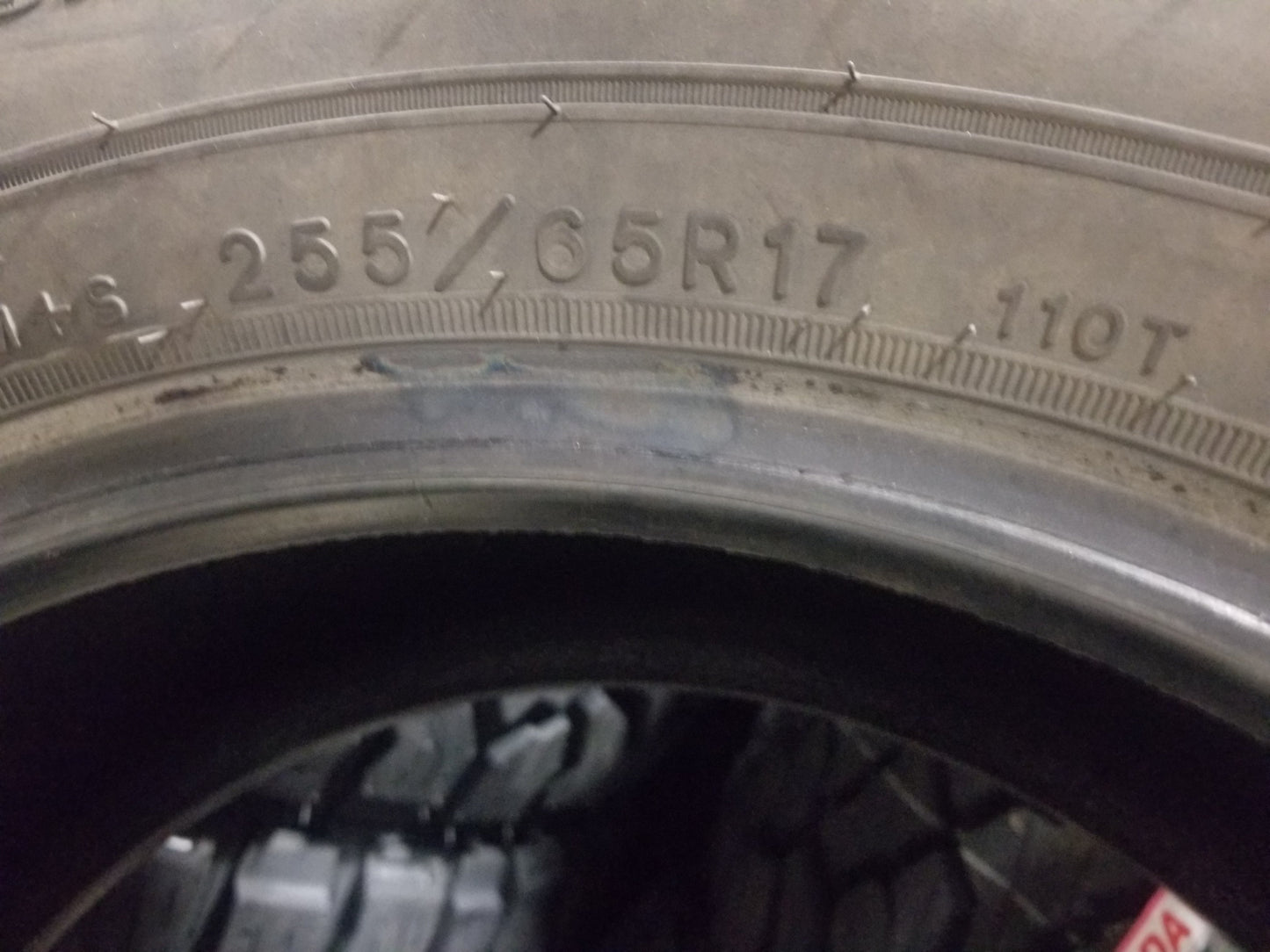 SET OF 4 255/65R17 Goodyear Wrangler Fortitude HT 110 T SL - Used Tires