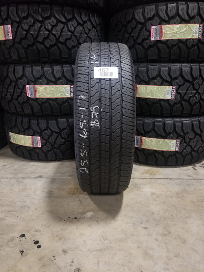 SET OF 4 255/65R17 Goodyear Wrangler Fortitude HT 110 T SL - Used Tires