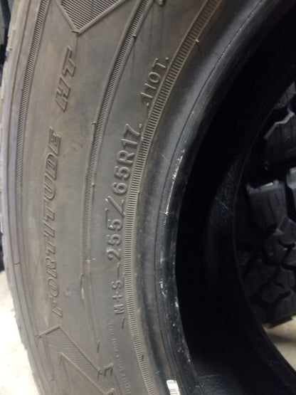 SET OF 4 255/65R17 Goodyear Wrangler Fortitude HT 110 T SL - Used Tires