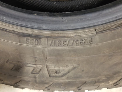 SINGLE 235/75R17 Nitto Terra Grappler A/T 108 S SL - Used Tires