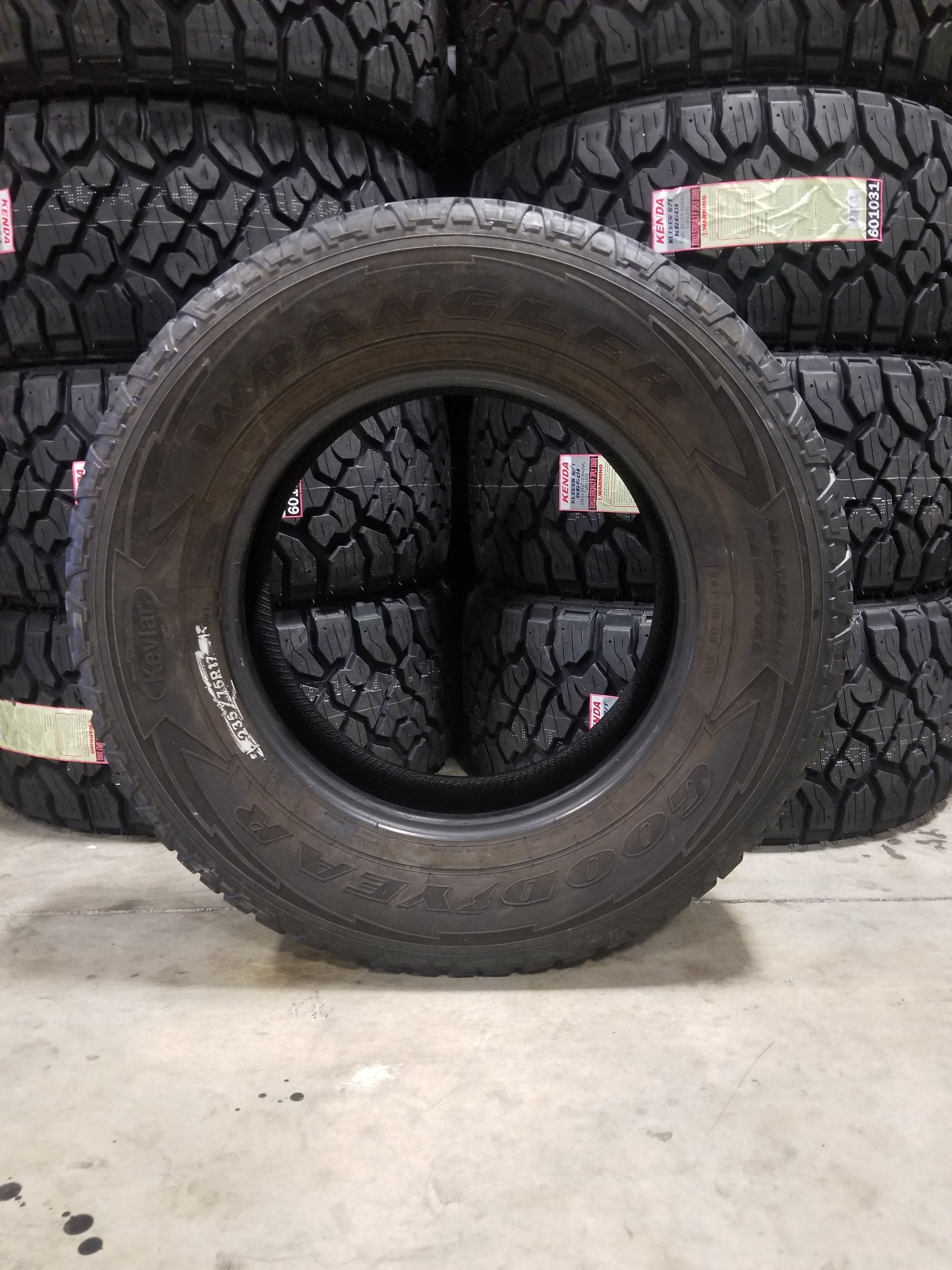 SET OF 4 235/75R17 GoodYear Wrangler A/T Adventure 109 T SL - Used Tires