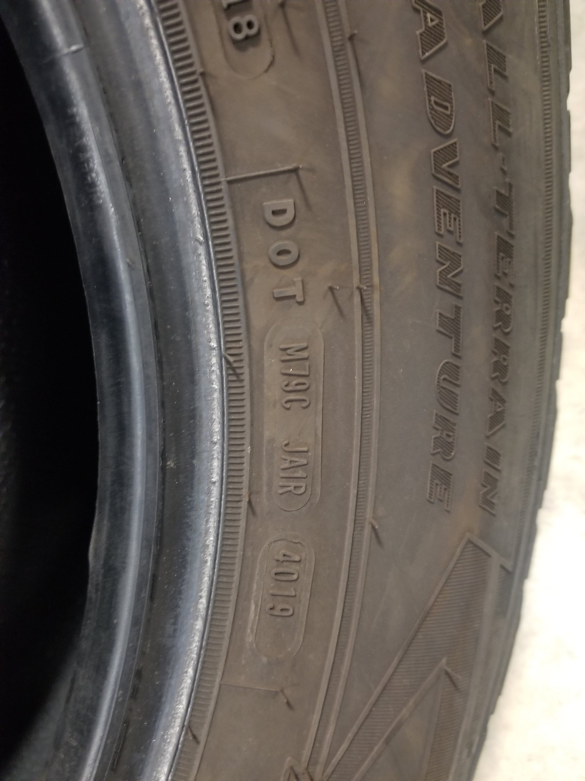 SET OF 4 235/75R17 GoodYear Wrangler A/T Adventure 109 T SL - Used Tires