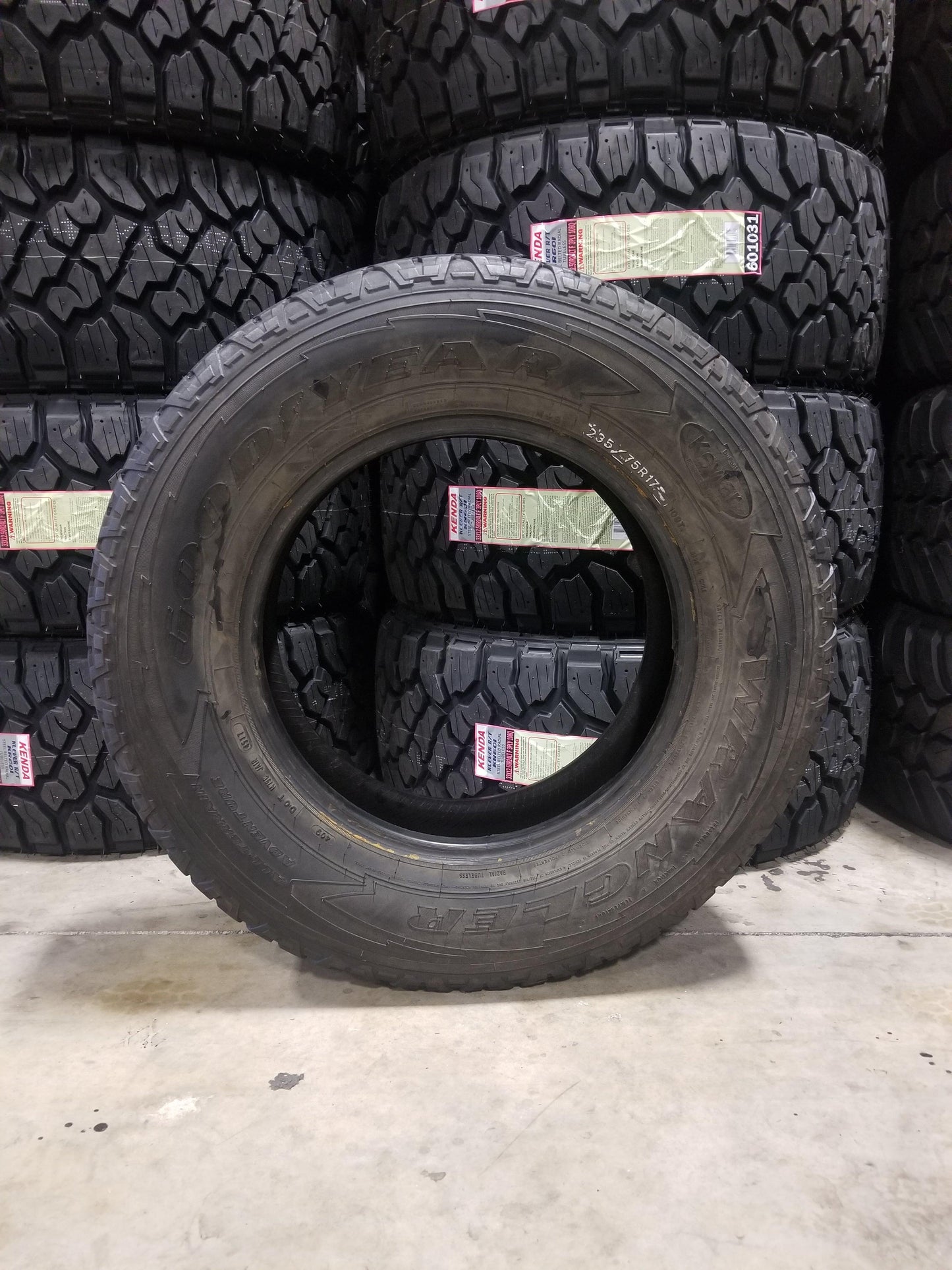 SET OF 2 235/75R17 GoodYear Wrangler A/T Adventure 109 T SL - Used Tires