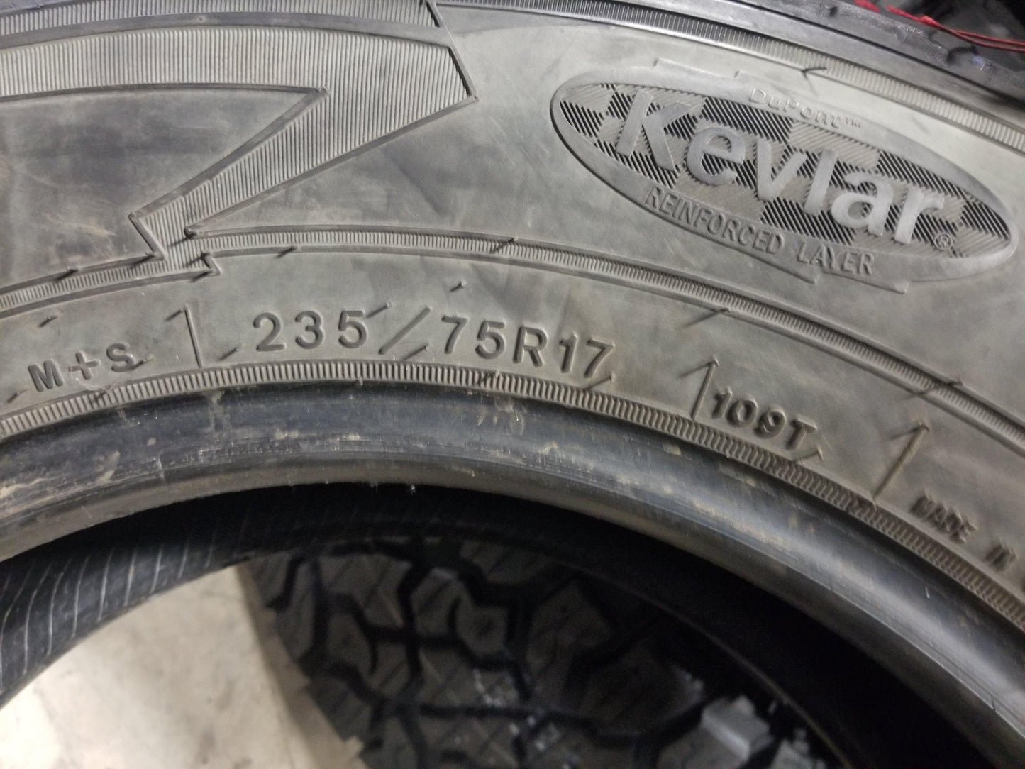 SET OF 2 235/75R17 GoodYear Wrangler A/T Adventure 109 T SL - Used Tires