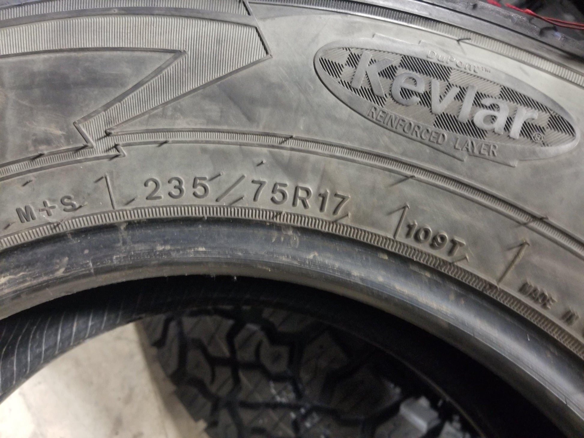 SET OF 2 235/75R17 GoodYear Wrangler A/T Adventure 109 T SL - Used Tires