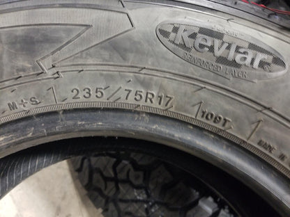 SET OF 2 235/75R17 GoodYear Wrangler A/T Adventure 109 T SL - Used Tires
