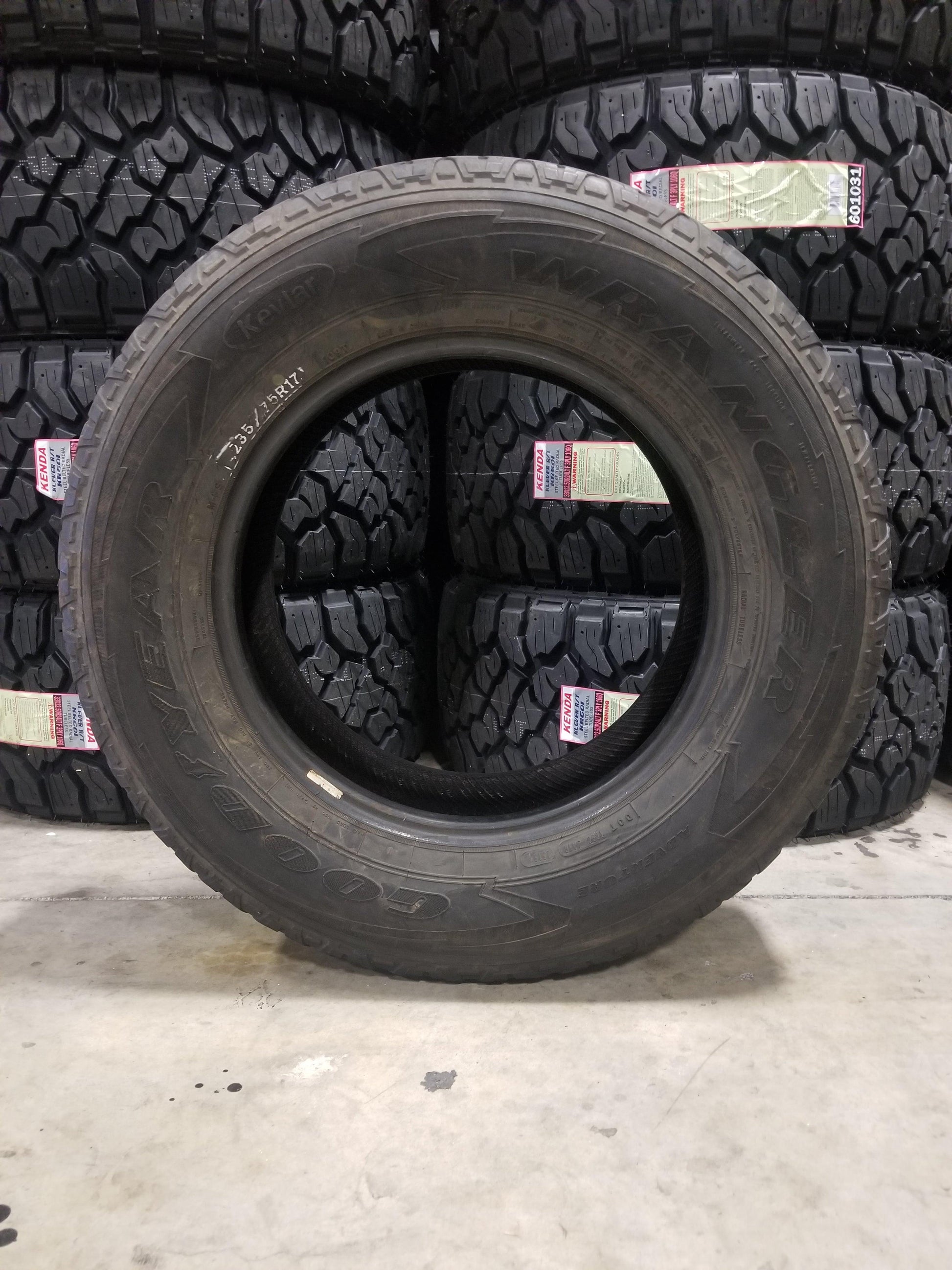 SET OF 2 235/75R17 GoodYear Wrangler A/T Adventure 109 T SL - Used Tires