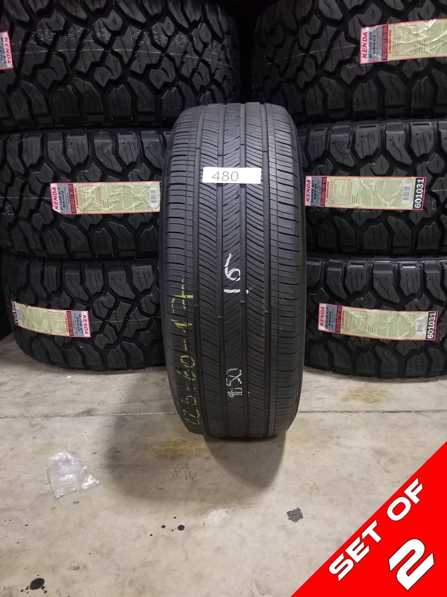 SET OF 2 225/60R17 Michelin Primacy A/S 99 H 1709 LBS - Used Tires