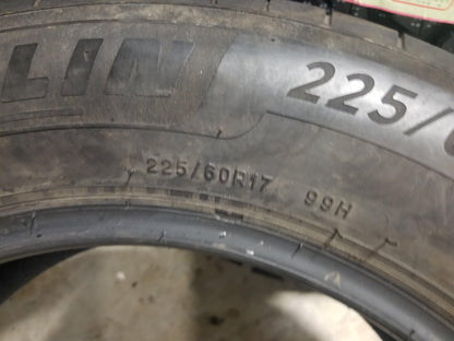 SET OF 2 225/60R17 Michelin Primacy A/S 99 H 1709 LBS - Used Tires