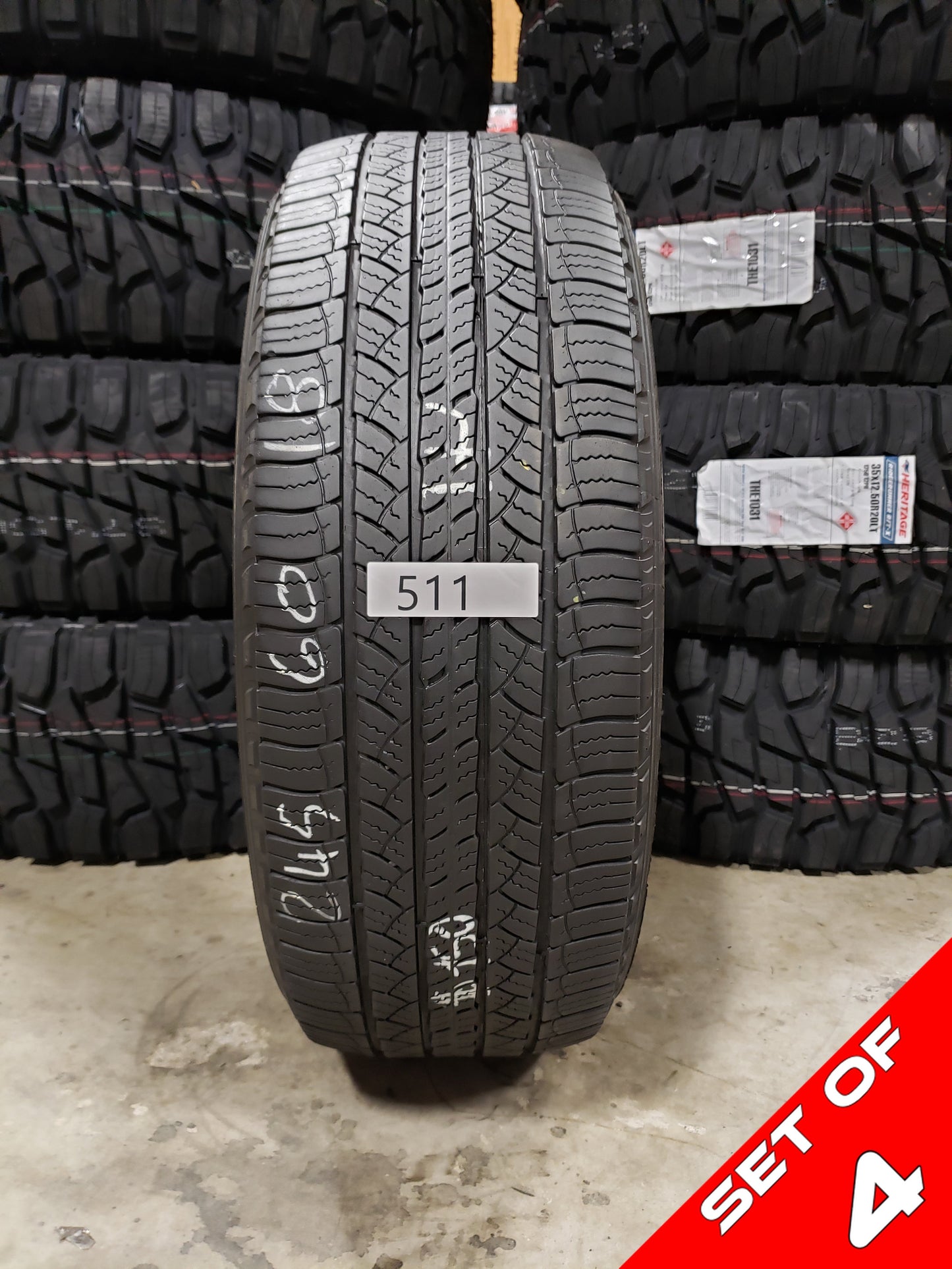 SET OF 4 245/60R18 Michelin LATITUDE TOUR 105 T - Used Tires