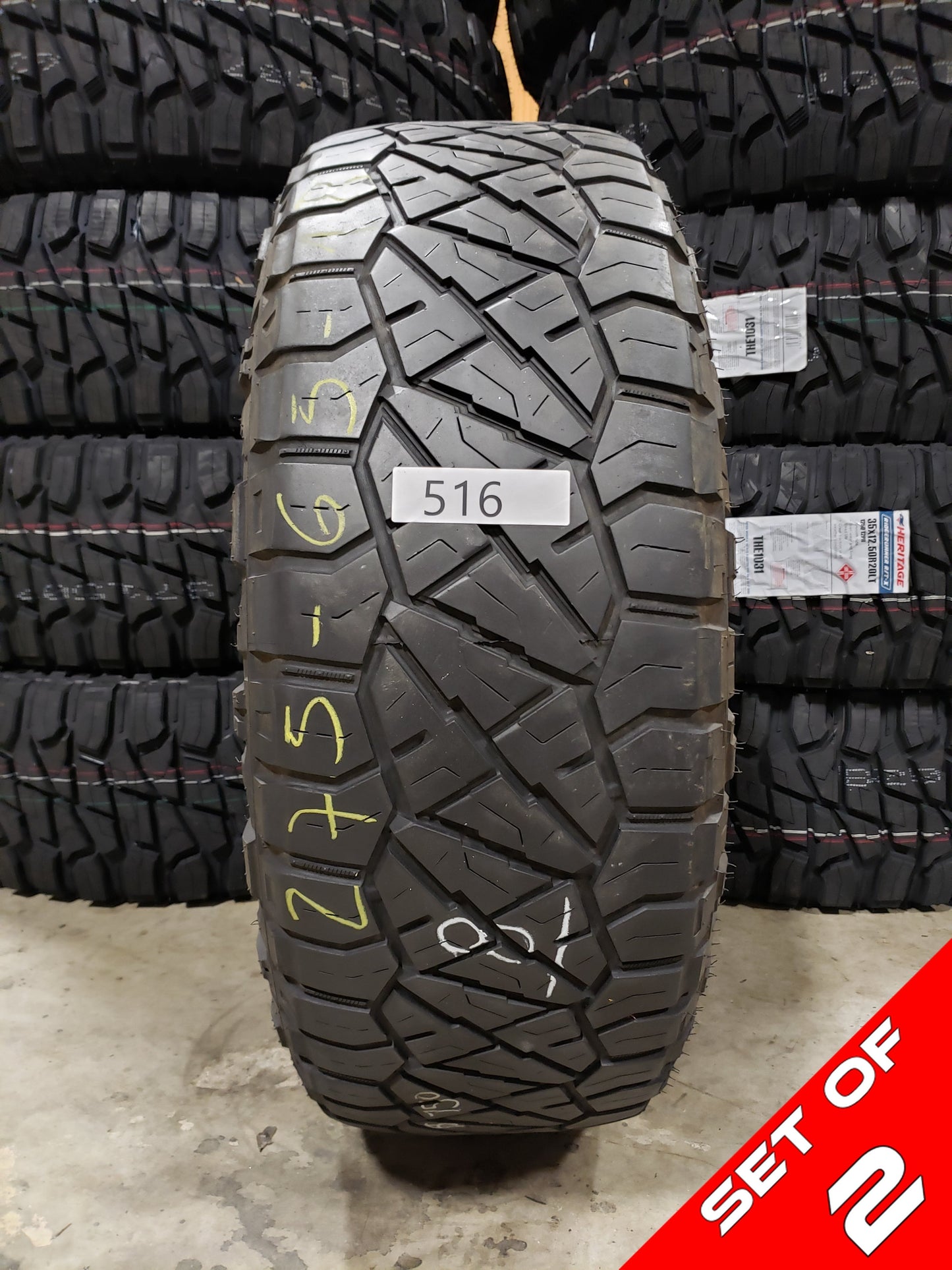 SET OF 2 275/65R18 NITTO RIDGE GRAPPLER 116 T - Used Tires