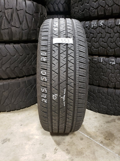 SINGLE 245/50R20 Continental Cross Contact LX Sport 102 H SL - Used Tires
